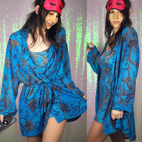 Victoria's Secret Other - SOLD VINTAGE VS Two Piece Nightgown Set Robe
